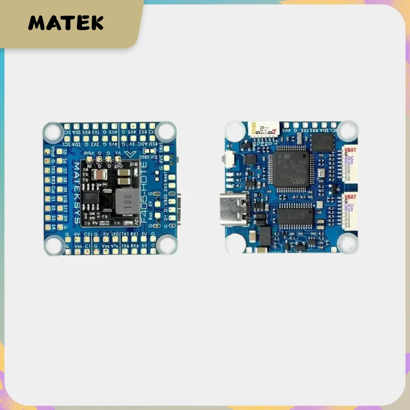 

Контроллер полета MATEK F405-HDTE F4 STM32F405 Встроенный двойной OSD BEC Blackbox 3 ~ 12S LiPo 30X30 мм для FPV Drone вместо F722-HD