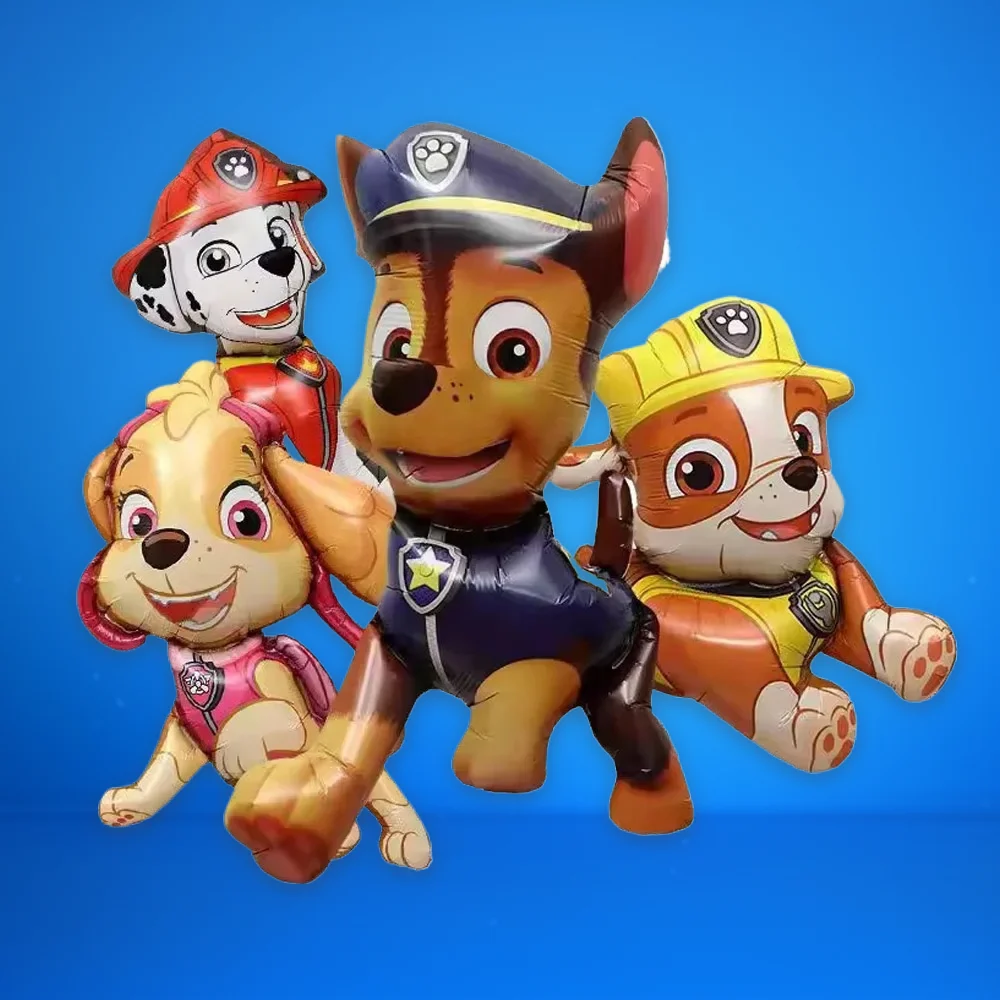4 stücke Kreis Pfote Patrol Cartoon Hund Ballon Ryder Chase Skye Aluminium Film Ballon Spielzeug kinder Geburtstag Party Dekoration