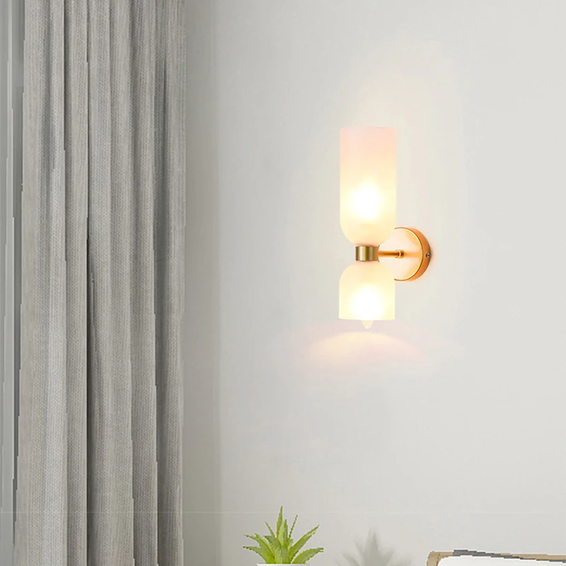 Nordic E14 LED wall lamp glass lampshade sconces lights indoor lighting home decor living room bedside bedroom kitchen decorate