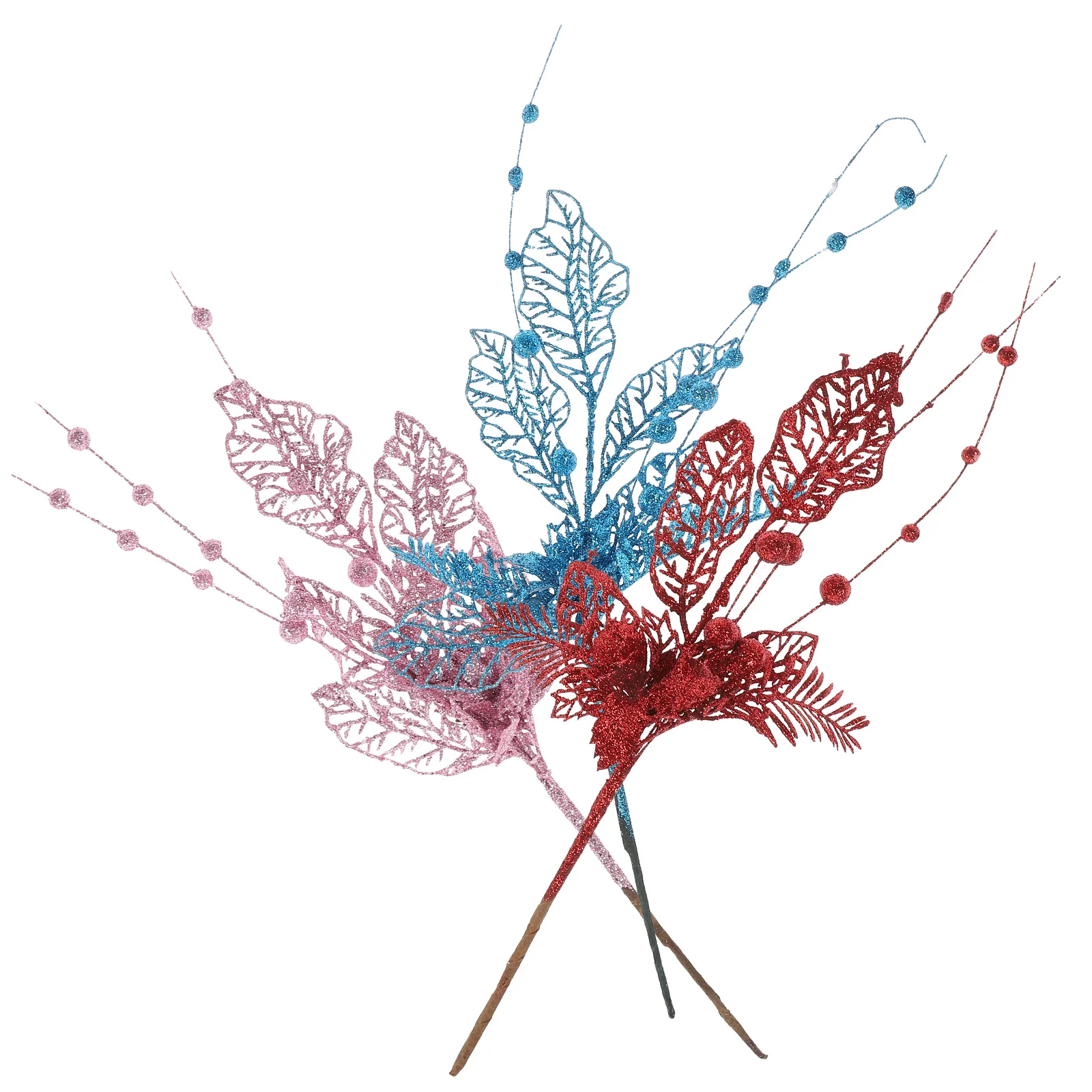 

3 Pcs Simulated Branch Decorations Desktop Succulent Indoor Faux Plants for Office Product Artificial Potted Resin