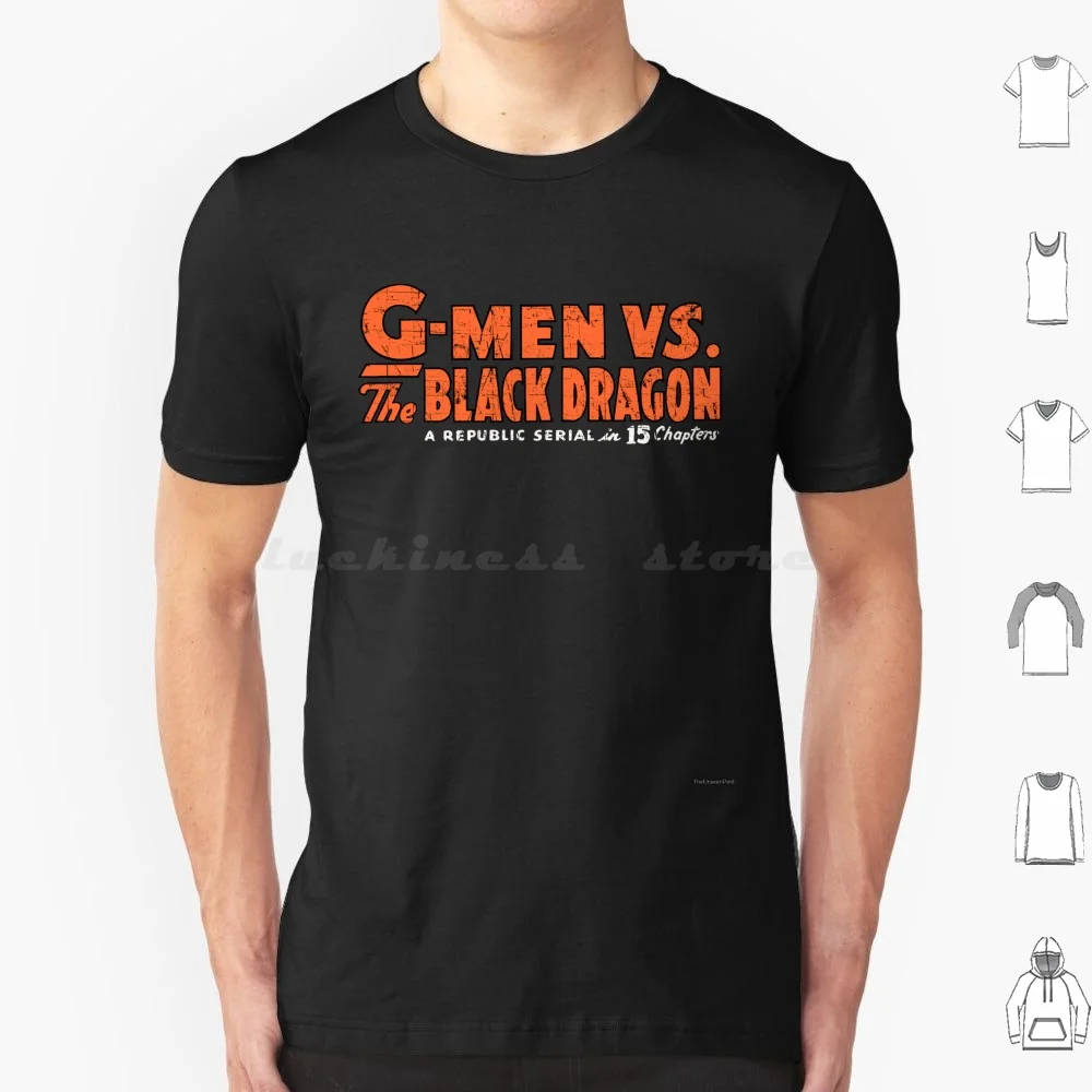 Camiseta Gmen Vs The Black Dragon, talla grande, 100% algodón, Gmen G Men Black Dragon Fu Manchu Republic Serial Movie Serial