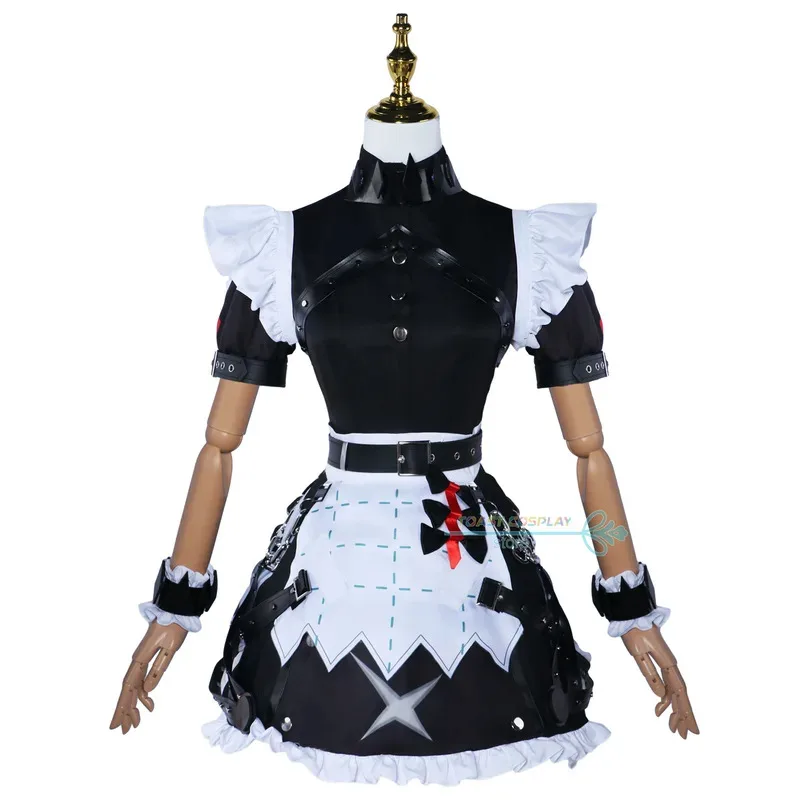 Ellen Joe Cosplay Game Zenless Zone Zero Ellen Joe Cosplay Costume Maid Outfit Zenless Zone Zero Dress Tail Party Clothes