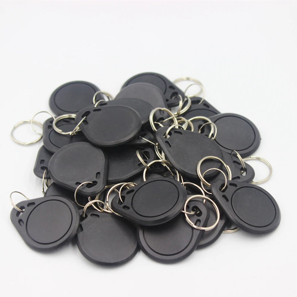 100pcS/lot 13.56MHz IC M1 Keyfobs Tags Access Control RFID Key Finder Card Token Attendance Management Keychain key