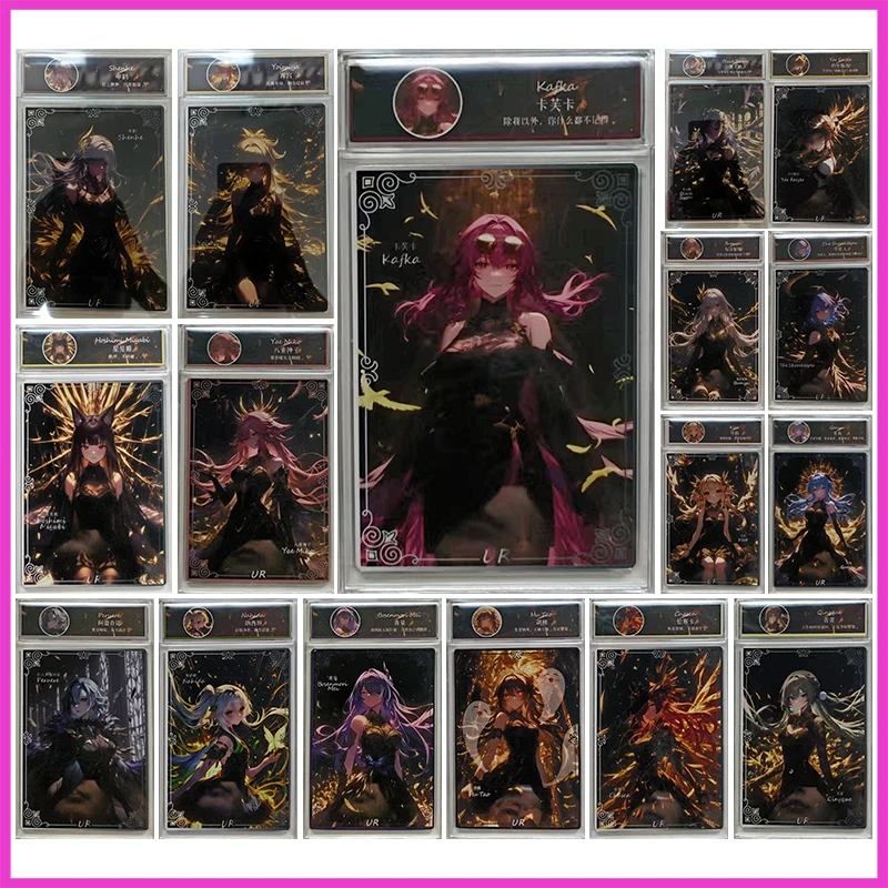 

Anime Goddess Story Rare A6 Size UR Collectible Card Shenhe Yoimiya Yor Forger Bronya Kafka Nahida Toys for boys Birthday Gift