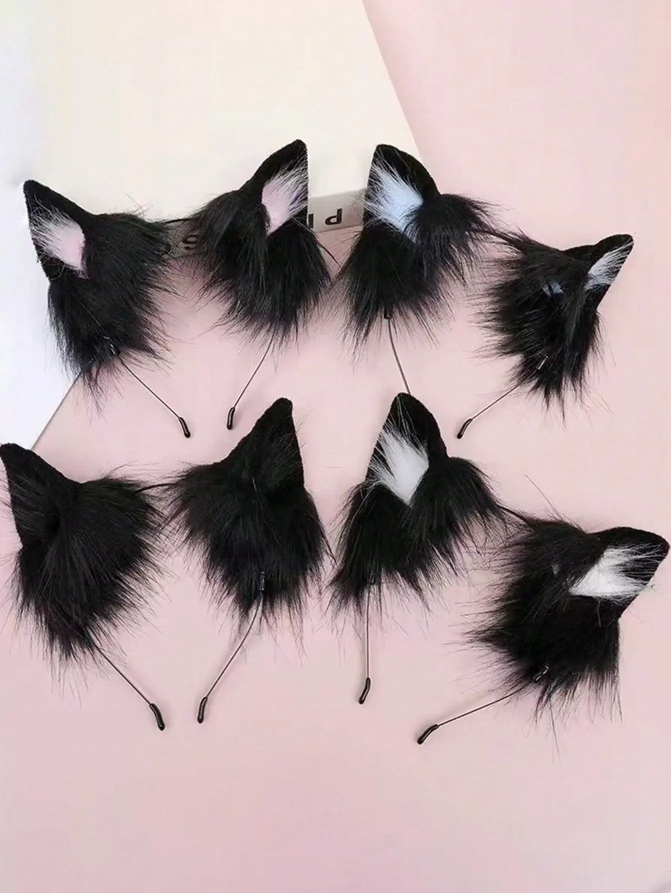 

1 PC Black Cat Ear Headband Cos Simulation Three-Dimensional Animal Ears Lolita Cute Plush Ears Girl's Hair Accessories Face