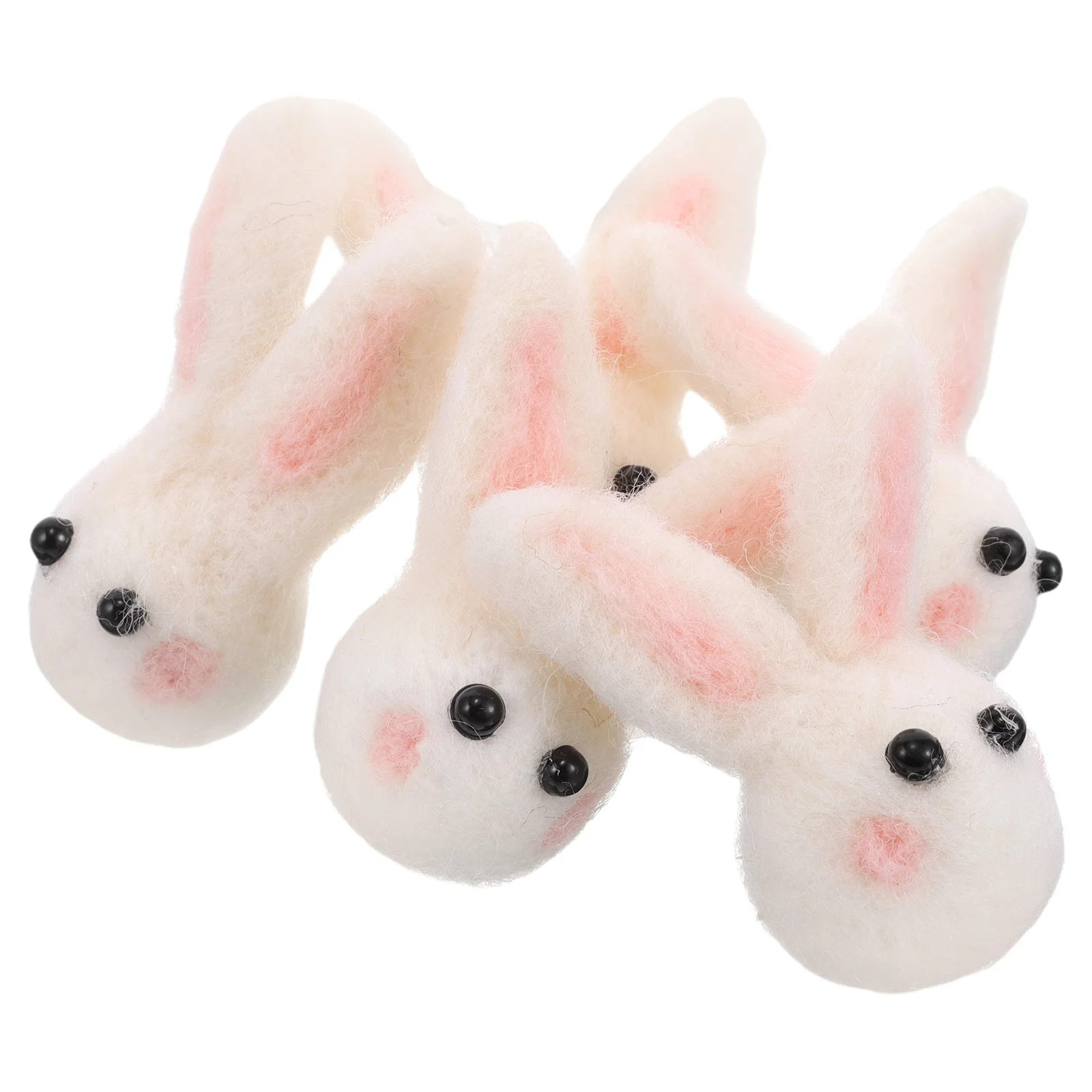 

5Pcs Rabbit Felt Crafts DIY Accessories Holiday Decor Easter Bunny Ornaments Soft Handmade Creative Felt Decorations