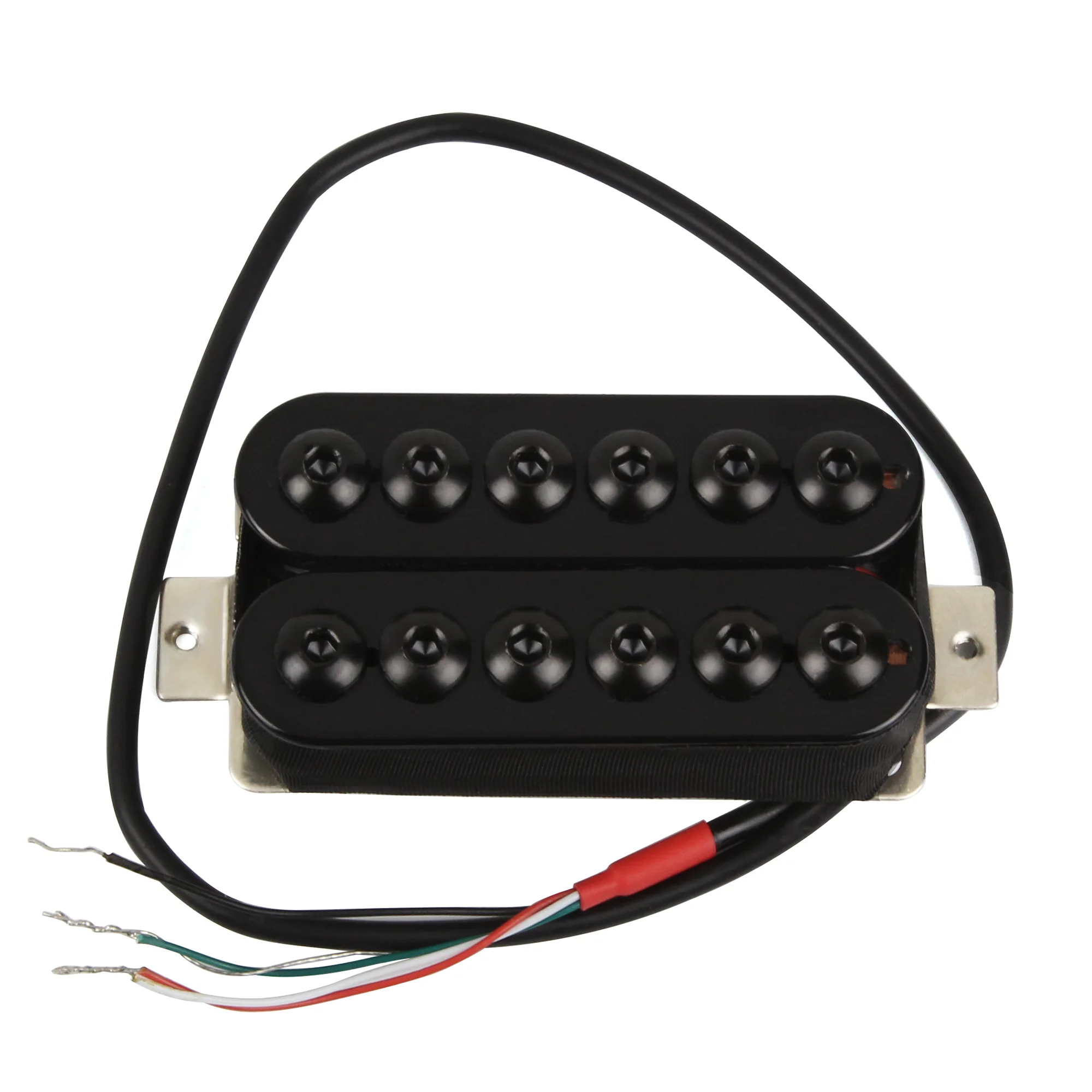 

FLEOR Керамический звукосниматель-хамбакер для электрогитары Высокопроизводительный звукосниматель с мостом/шеей Черная двойная катушка