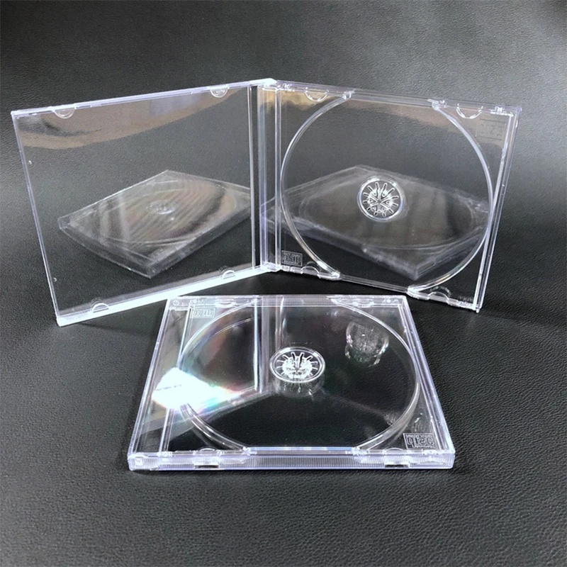 /KQM/Transparent Plastic Single Piece Disc Case Cd Case Thickened Cd Dvd Disc Box Storage Organizer Box Album Box Cases