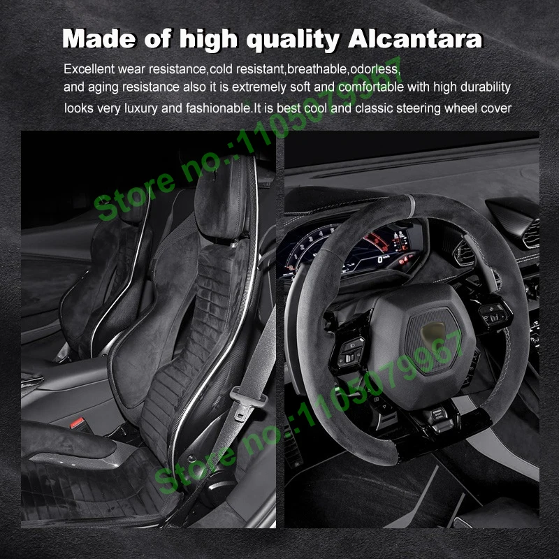 مخيط يدويا عدم الانزلاق الكانتارا الجلود غطاء عجلة القيادة سيارة التفاف لشيري أريزو 8 برو 2025 الملحقات الداخلية