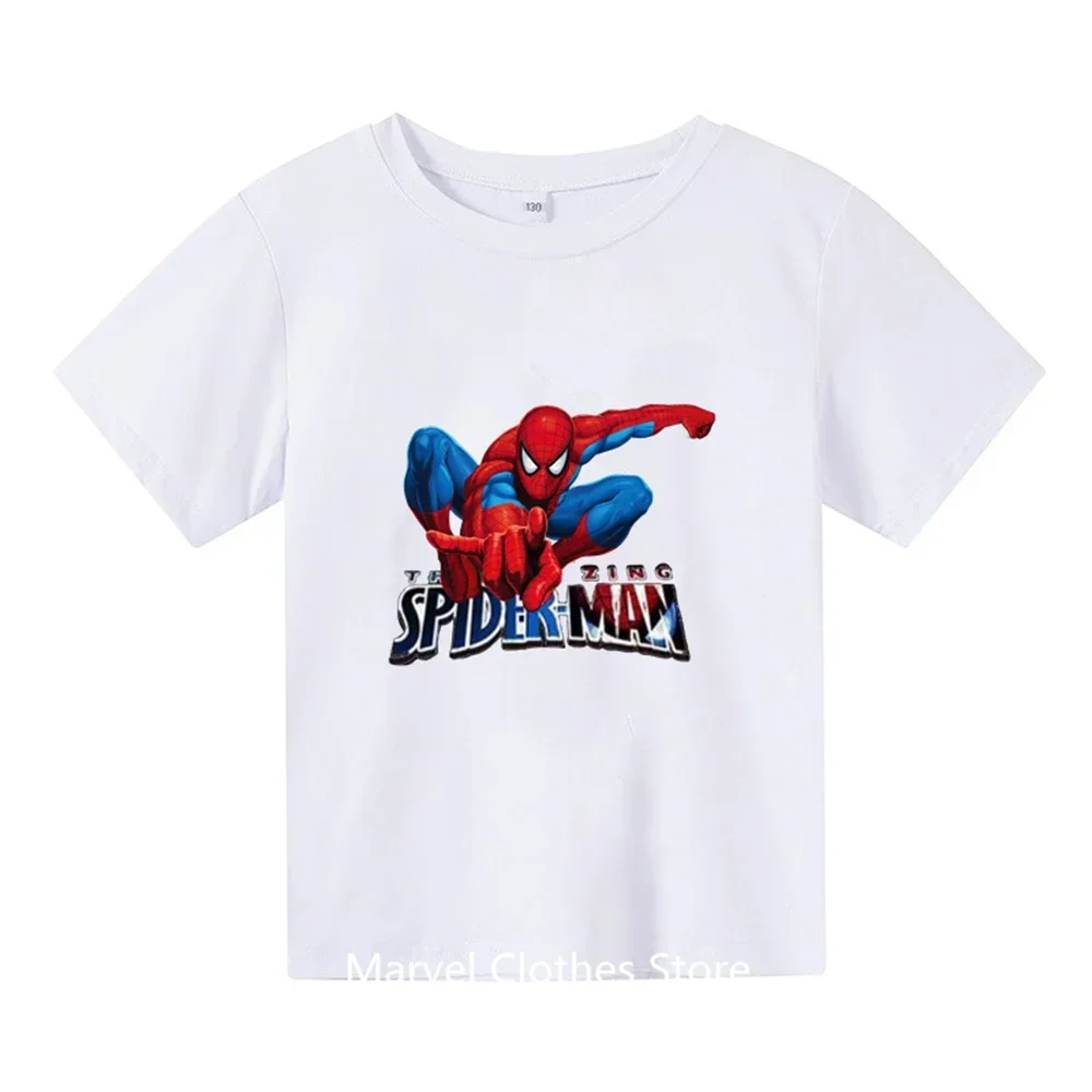 Spiderman Korean T Shirt Children's Clothing for Boy T-shirt Print Boys Girls Clothes Boys Kids T-shirt Fashion Tops for Boy