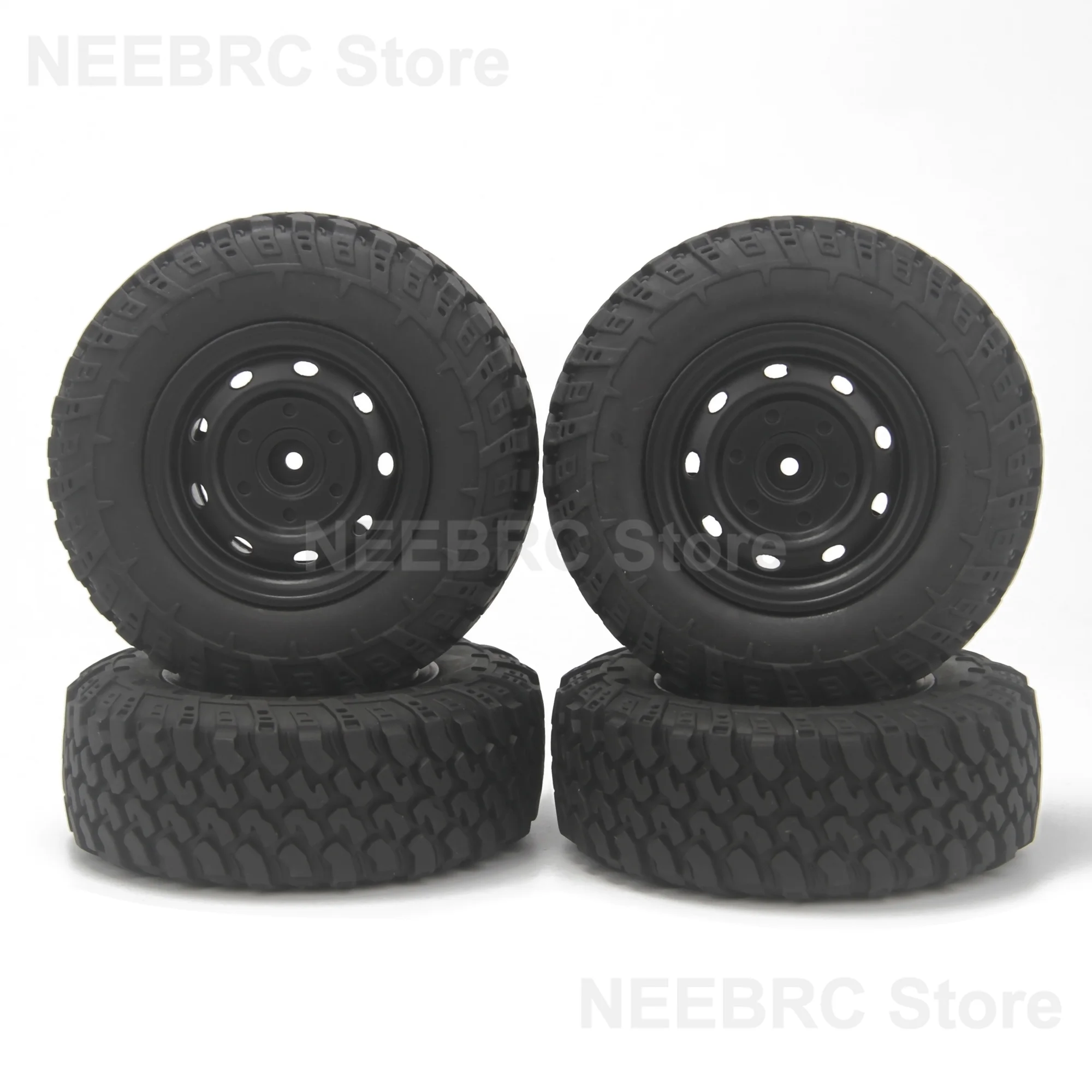 4PCS 73mm Crawler Off Road Rubber Tires Metal Wheel Hub 5mm Hex for RC Car MN98 MN82 WPL C24-1 B36 D12 C64 D74-1 Upgrade Parts
