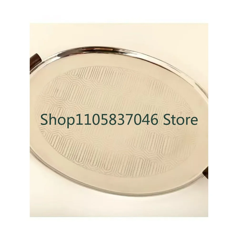 Metal tray fruit tray decoration model room living room modern art decoration