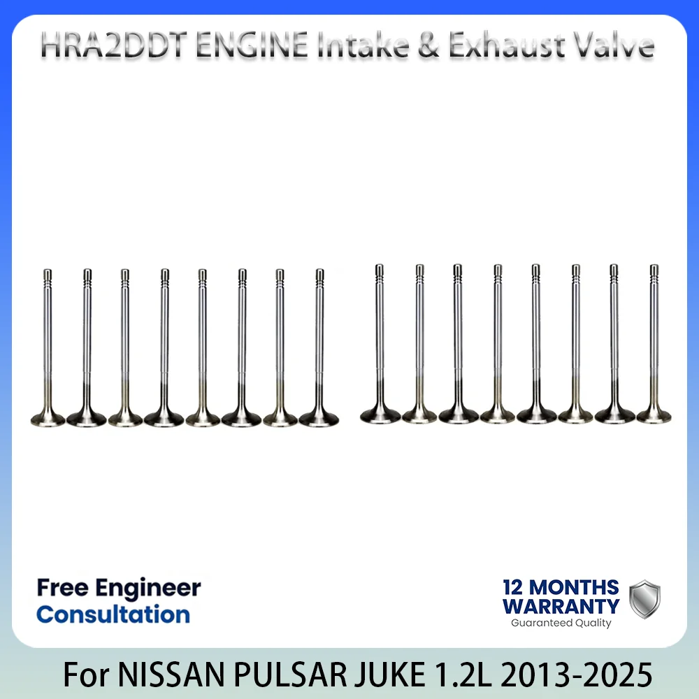 

HRA2DDT ENGINE INLET EXHAUST VALVE SET FOR NISSAN PULSAR JUKE PALSAR QASHQAI II 1.2L 1.2 L T PETROL HRA2DDT 13-25 13201-00Q0M