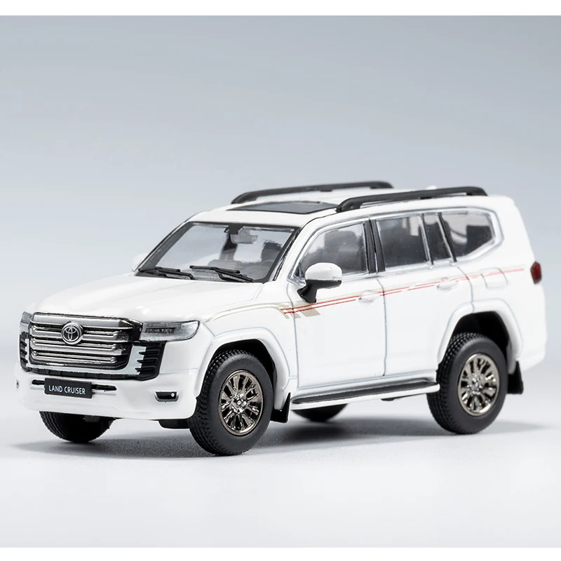 1:64 GCD تويوتا لاند كروزر، لاند كروزر LC300 شارع سيارة محاكاة سبيكة نموذج سيارة جمع حلية