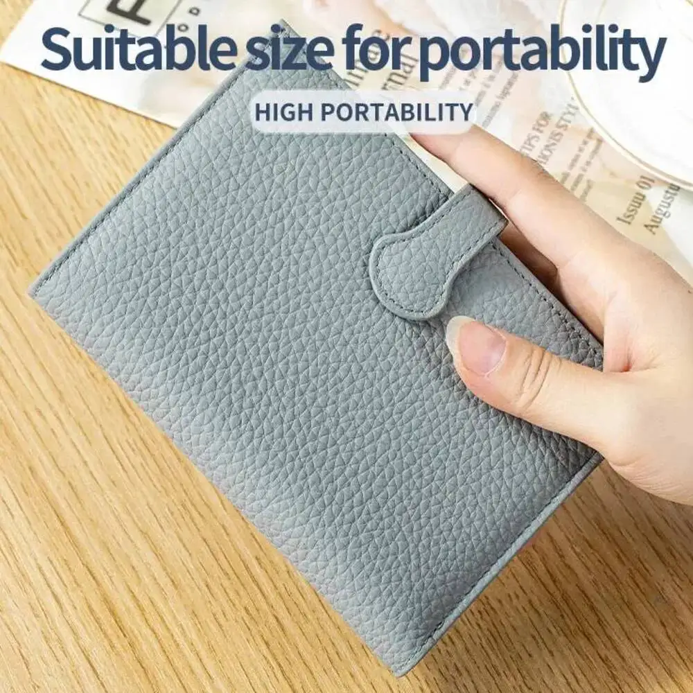 Lady Wallet Passport Holder Woman Wallet Coin Purse Genuine Leather Mini A7 Notebook Portable Notepad Leather Travel Pocket