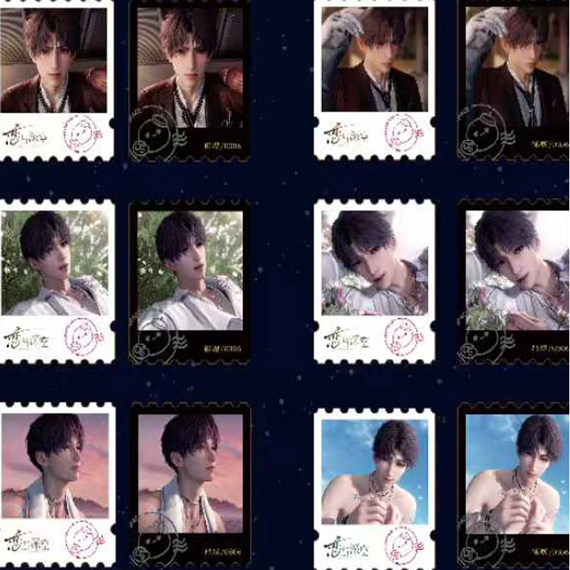 Love And Deepspace TCG Gacha Pull Tab Stamps Gold Foil 3D Openable Character Series