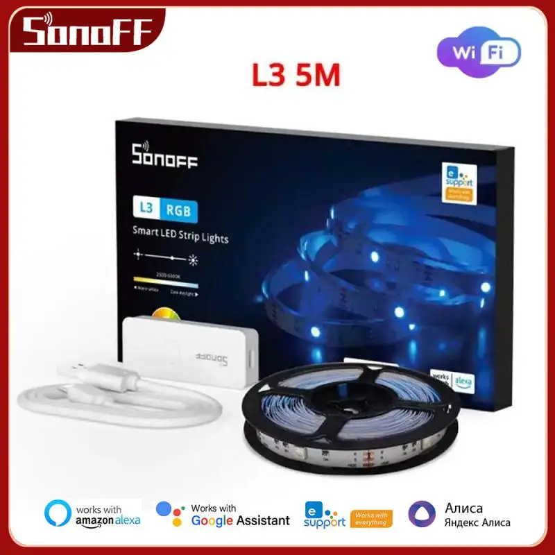 

Умная Светодиодная лента SONOFF L3 Pro, 5 м, RGBIC, Wi-Fi, футов