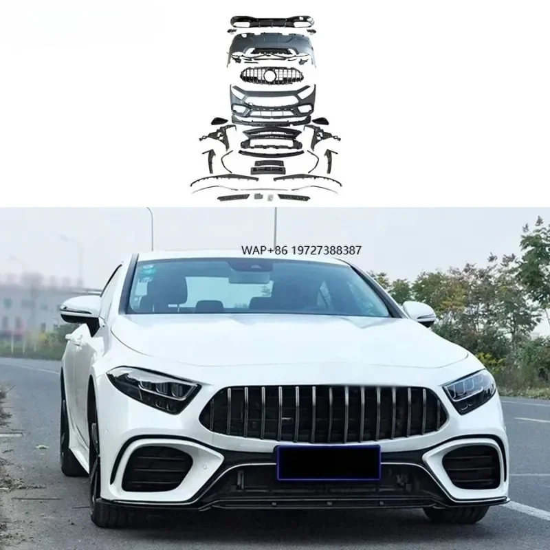 

2023 CLS CLASS W257 UPGRADE to GT63 STYLE BODY KIT CAR BUMPER GRILLE DIFFUSER EXHAUST TIPS 2018- FACELIFT W257 GT63 PARTS