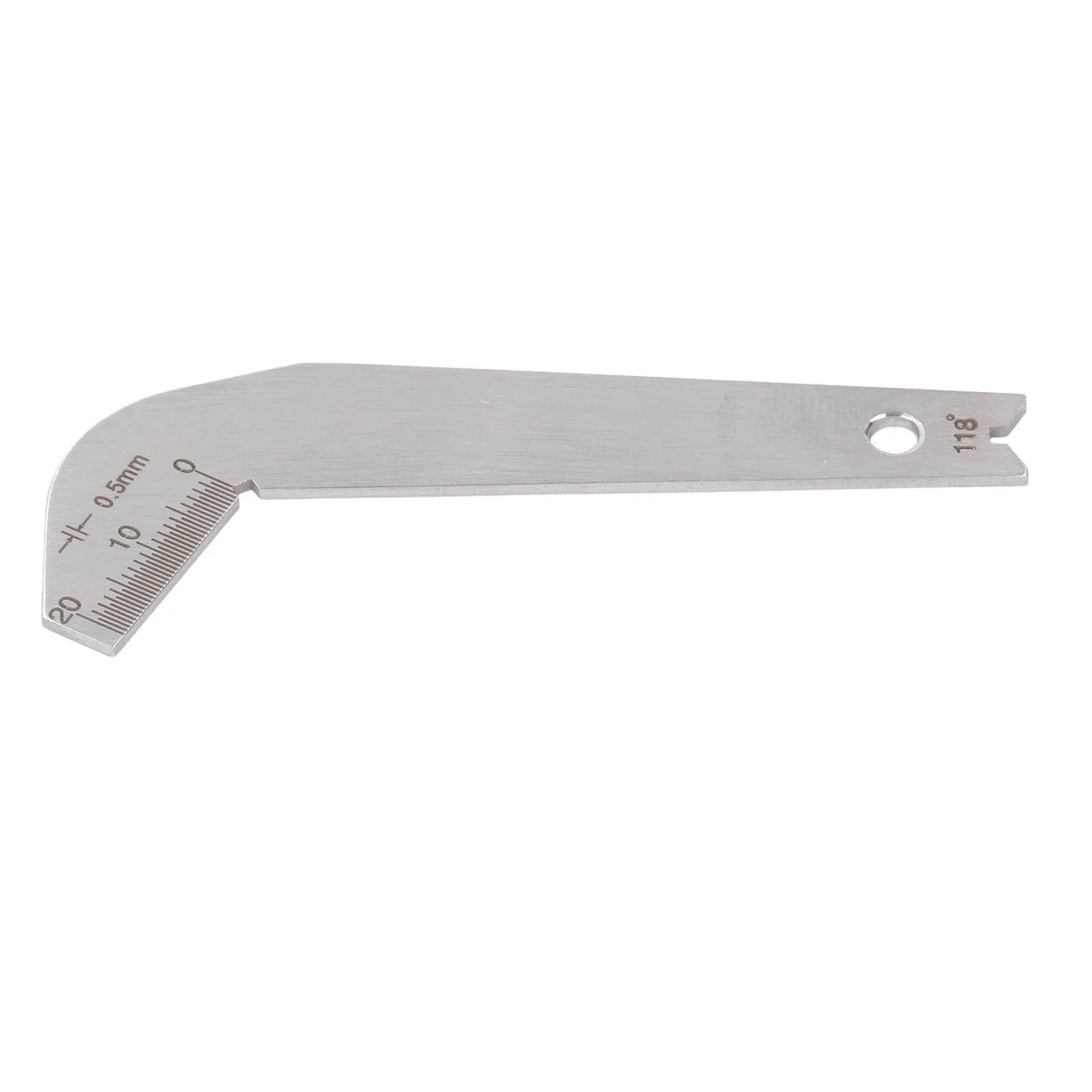 Drill Bit Sharpening Gauge Stainless Steel 0.5mm Accurate 118° Angle Drill Sharping Tool Stainless Steel Drill Bits Gage