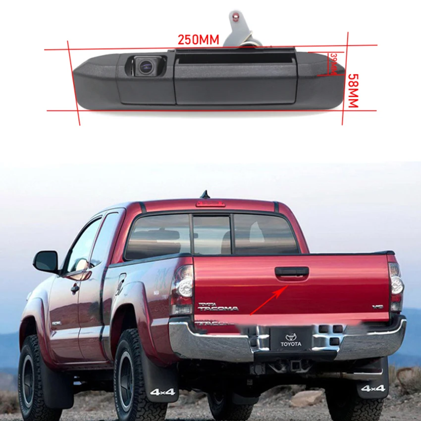 HD Car Trunk Handle Reversing Camera Suitable Waterproof Full Night Vision Large Wide Angle Rear Camera For Toyota Tacoma