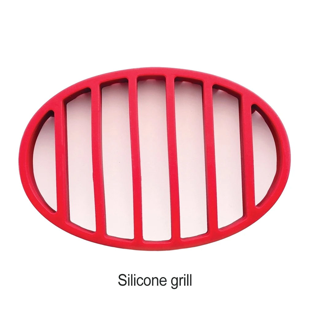 Red Silicone Roasting Rack For Instant Pot Safe Cooking Solution Compact And Easy To Carry