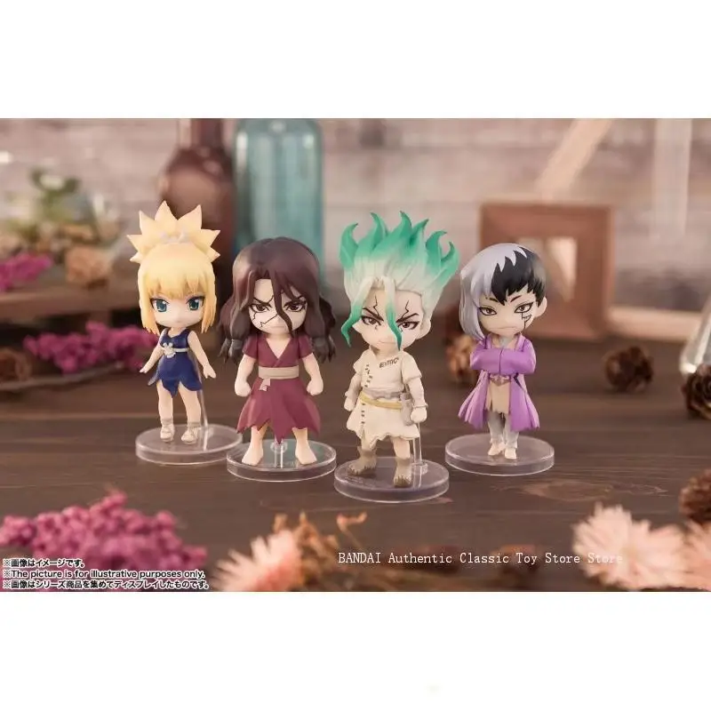 بانداي متوفر في المخزون فيجوارت Mini Dr.STONE Asagiri Gen Ishigami Senkuu Shishio Tsukasa Kohaku أنيمي عمل الشكل لعبة هدية نموذج
