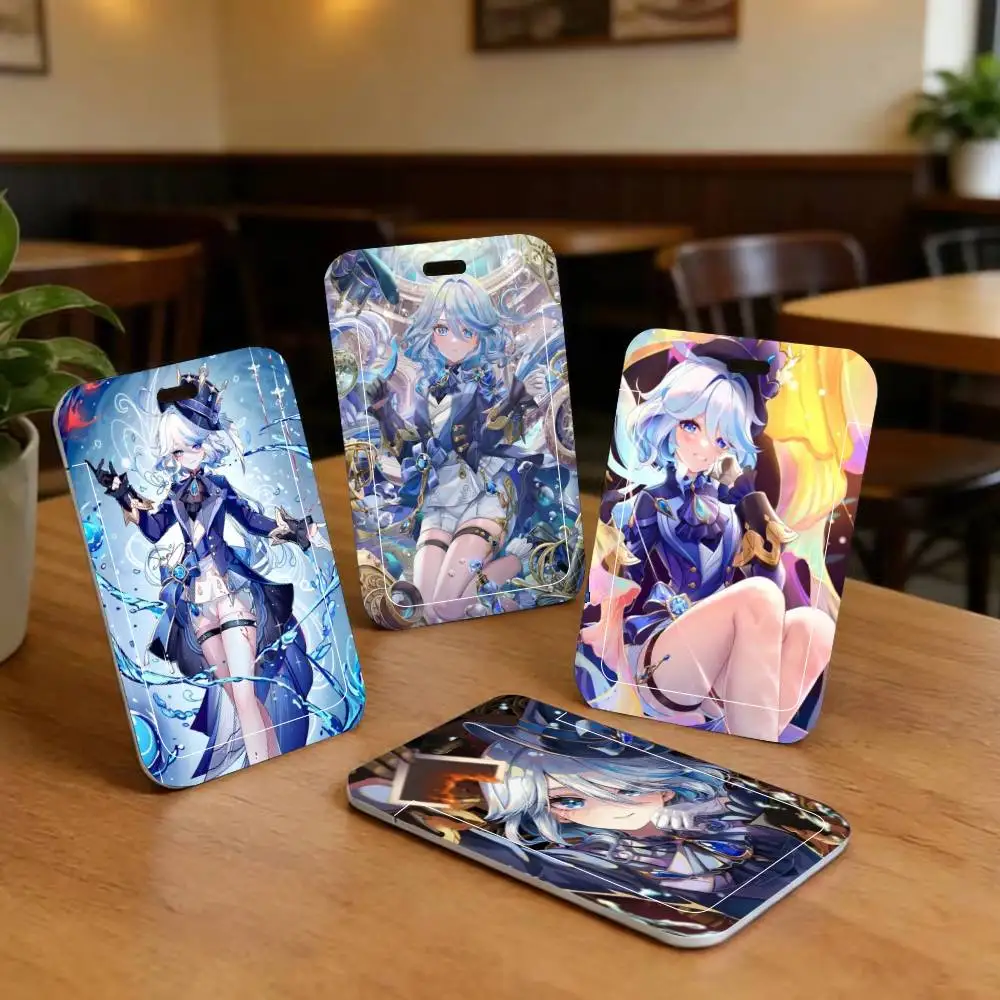 

Держатель для ID-карты Game Genshin Impact Фурина, шейный ремешок, подвеска, держатель для бейджа, шнурок, брелок, чехол для рабочего пропуска, подарок
