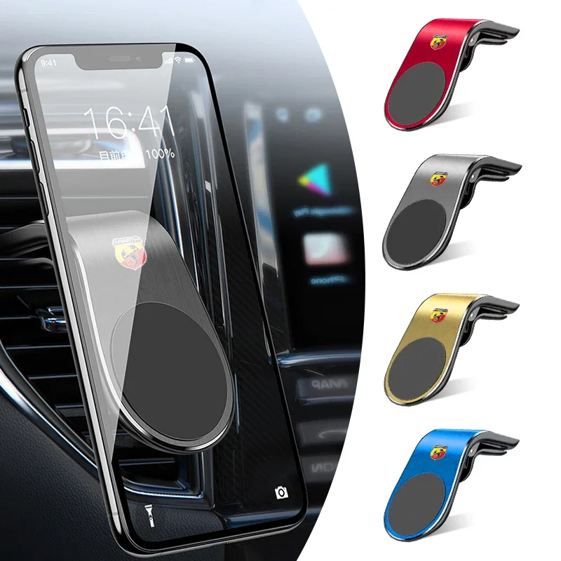

Car Magnetic Holder Air Vent L-Type GPS Phone Stand For Abarth 500 595 124 Pegatina Becquet Fiat Punto Ducato Palio Bravo Tipo
