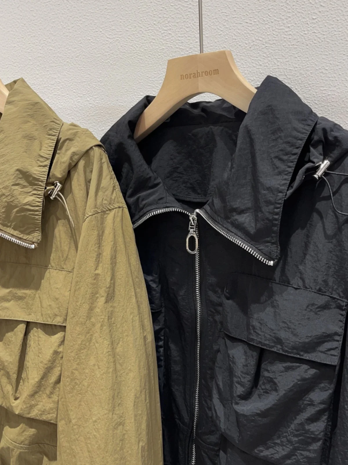 Nok Xiaola Authentic Spring 2026 Street Style Workwear Jacket Cool Patchwork Short Outerwear Women's Casual Loose Fit Nylon