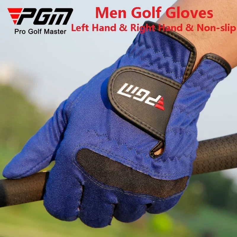 PGM 1 Pcs Men Microfiber Non-slip Golf Gloves Male Breathable Left Right Hand Mittens Men Elastic Wear Resistant Sport Gloves