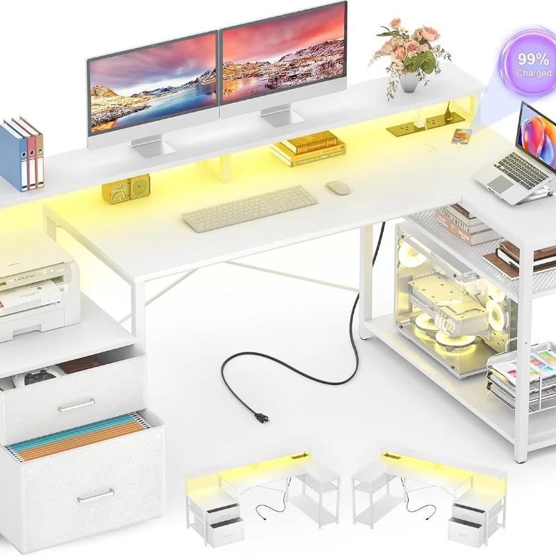 Computer desk Bedroom Student study desk Desk Multifunctional storage Computer  Games