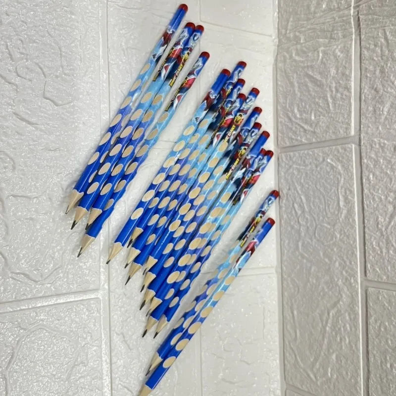 Cartoon Ultraman Hole Pen 12-piece Set High-looking Triangular Pole Pencil HB Student Positive Hole Pen Student School Supplies