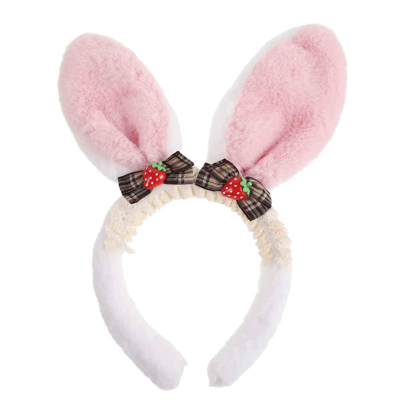 Bunny Ears Headband Rabbit Hair Hoop Animal Spa Facial Makeup Washing Headwear Costume Accessories for Women Girls Parties