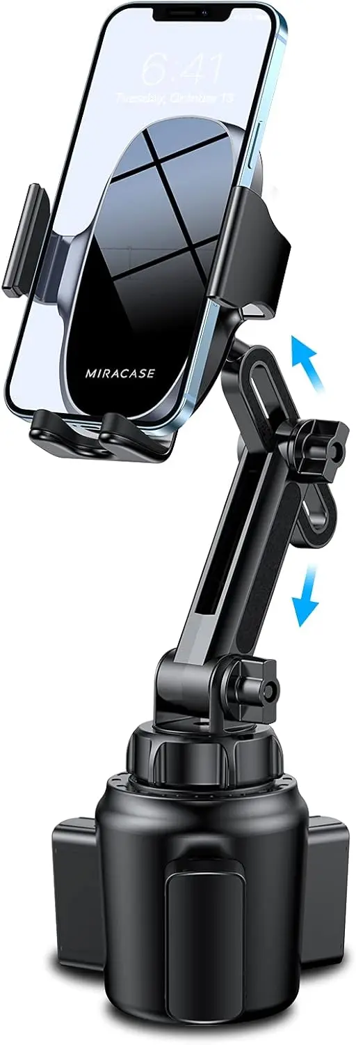 Universal Adjustable Car Cup Holder Phone Mount for All Smartphones 4.0-7.0 Inches, Stable Long Neck Design