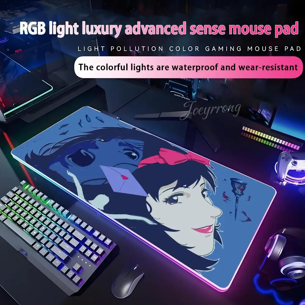 

Perfect Blue Mima Kirigoes Коврик для мыши RGB Расширенная игровая клавиатура Семь цветов Светодиодные коврики Большие 1000x500 мм XXL Gamer