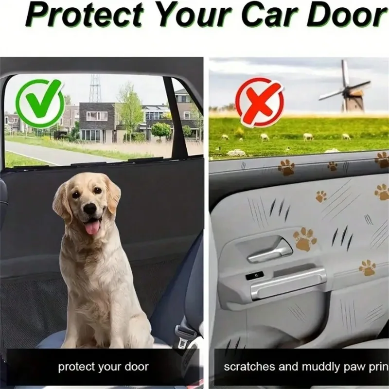 Car Door Protector For Pet,Car Door Guard,Thick Anti Pet Scratching Vehicle Door Cover,Washable Waterproof Easy install