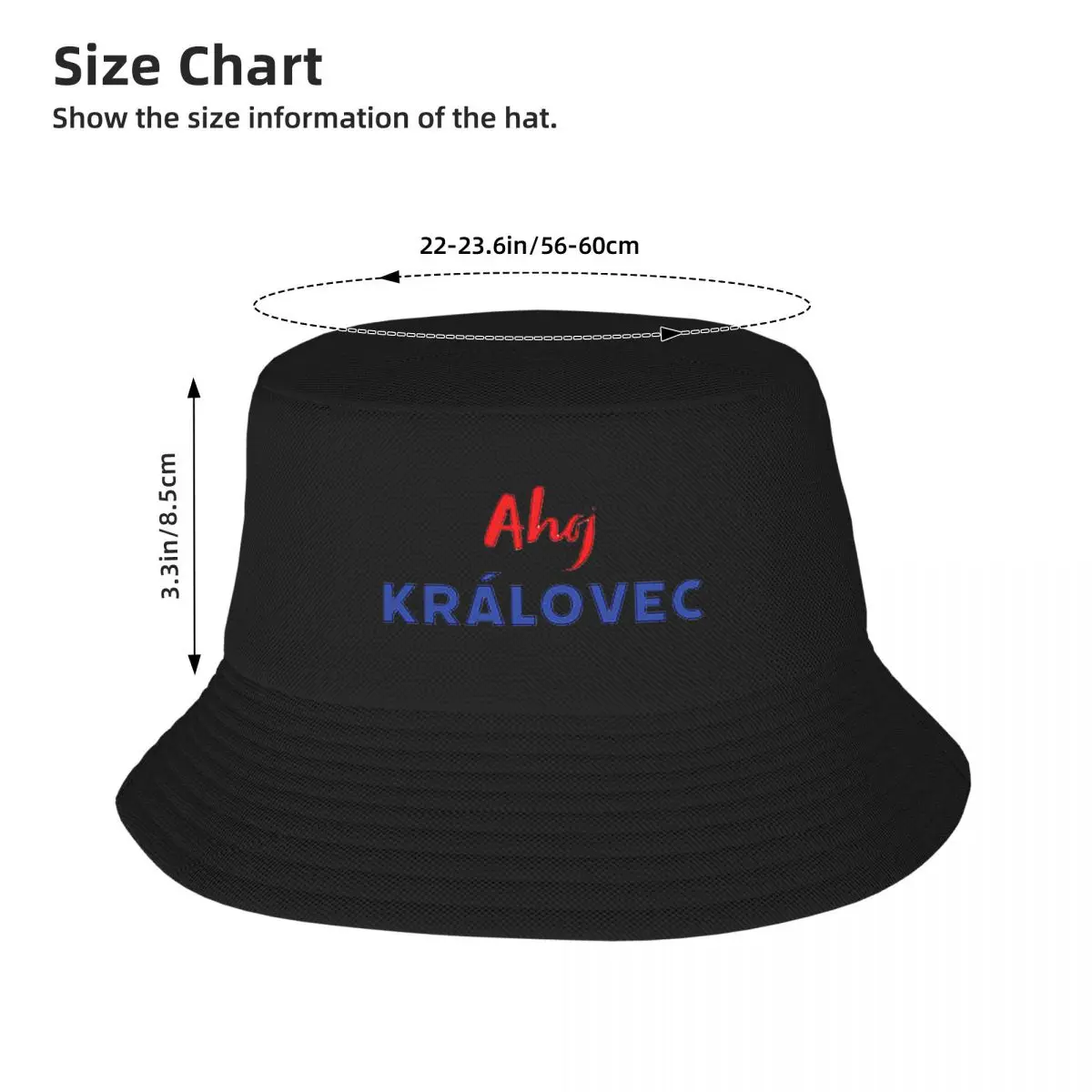 Ahoj Kralovec - Funny Czech Kralovecky Kraj Bucket Hats Panama For Kids Bob Hats Reversible Fisherman Hats Fishing Unisex Caps