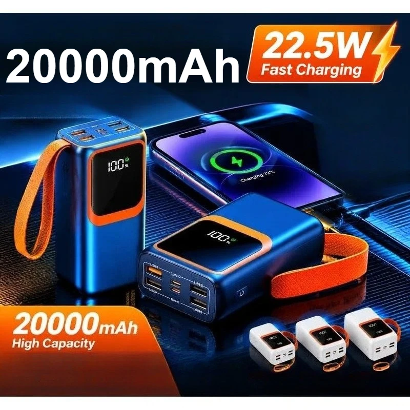 Fast Charging 20000mAh Large Capacity Power Bank Outdoor Portable Charger