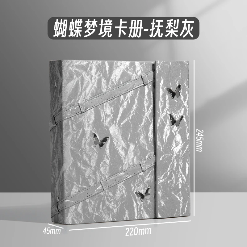 

Black Butterfly Binder A5 Photocards Holder Loose Leaf Kpop Photo Card Collect Book Magnetic 3inch Photo Album Korean 포카 바인더