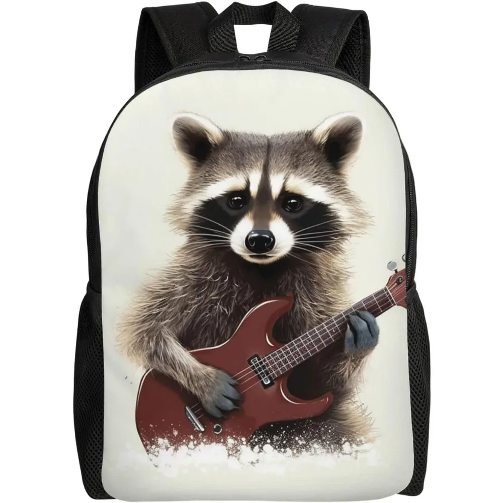 

Funny Raccoon Cute Backpack Waterproof Lightweight Laptop Backpack Shoulder Bag Casual Daypack For Women Men