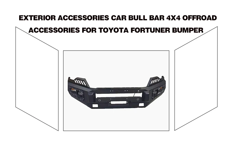 forAuto 4x4 Steel Front Bumper 4x4 Exterior Accessories for Toyora Fortuner Car Bull Bar