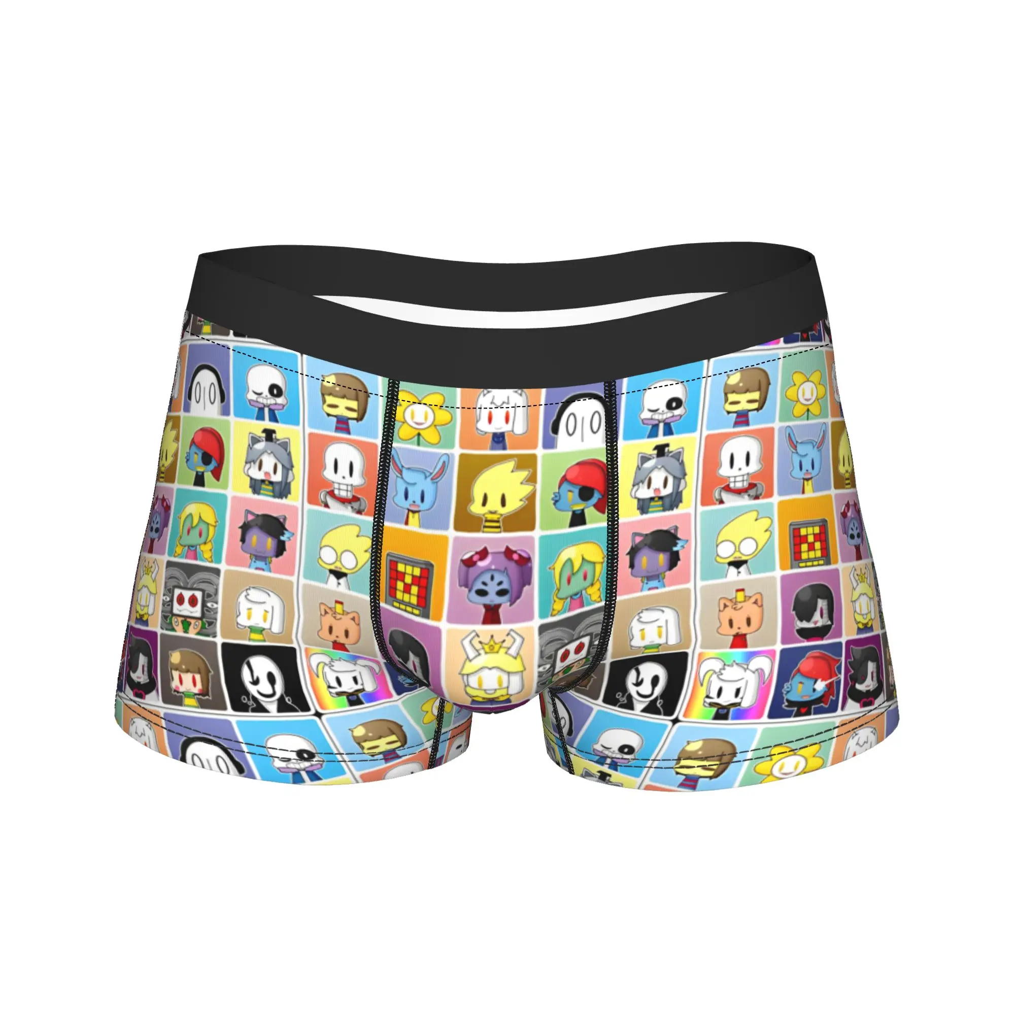 

Сексуальные шорты-боксеры Undertale с рисунком коллажа, трусы, мужское нижнее белье, дышащие трусы для мужчин, S-XXL