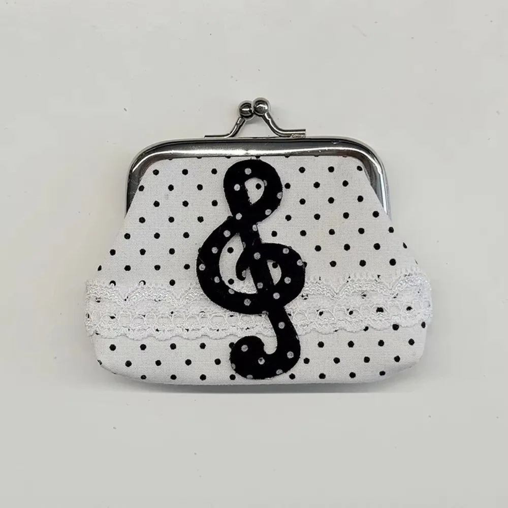 Handmade Lace Coin Purse Rose Pattern Y2k Style Small Wallet Vintage Craft Wave Dot Design Hanging Pendant Bag For Ladies Gift