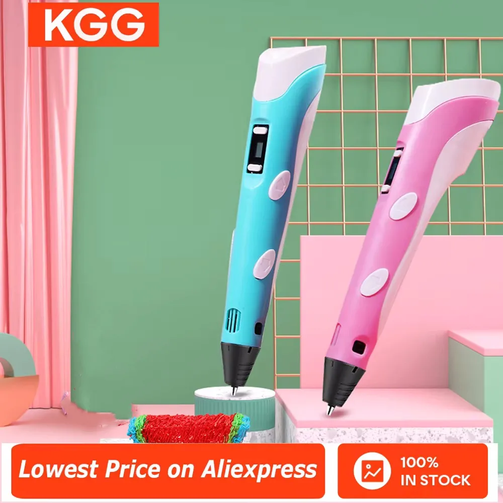 

3D Pen For Children 3D Drawing Printing Pen with LCD Screen With PLA 1.75mm Filament Toys for Kids Christmas Birthday DIY Gift