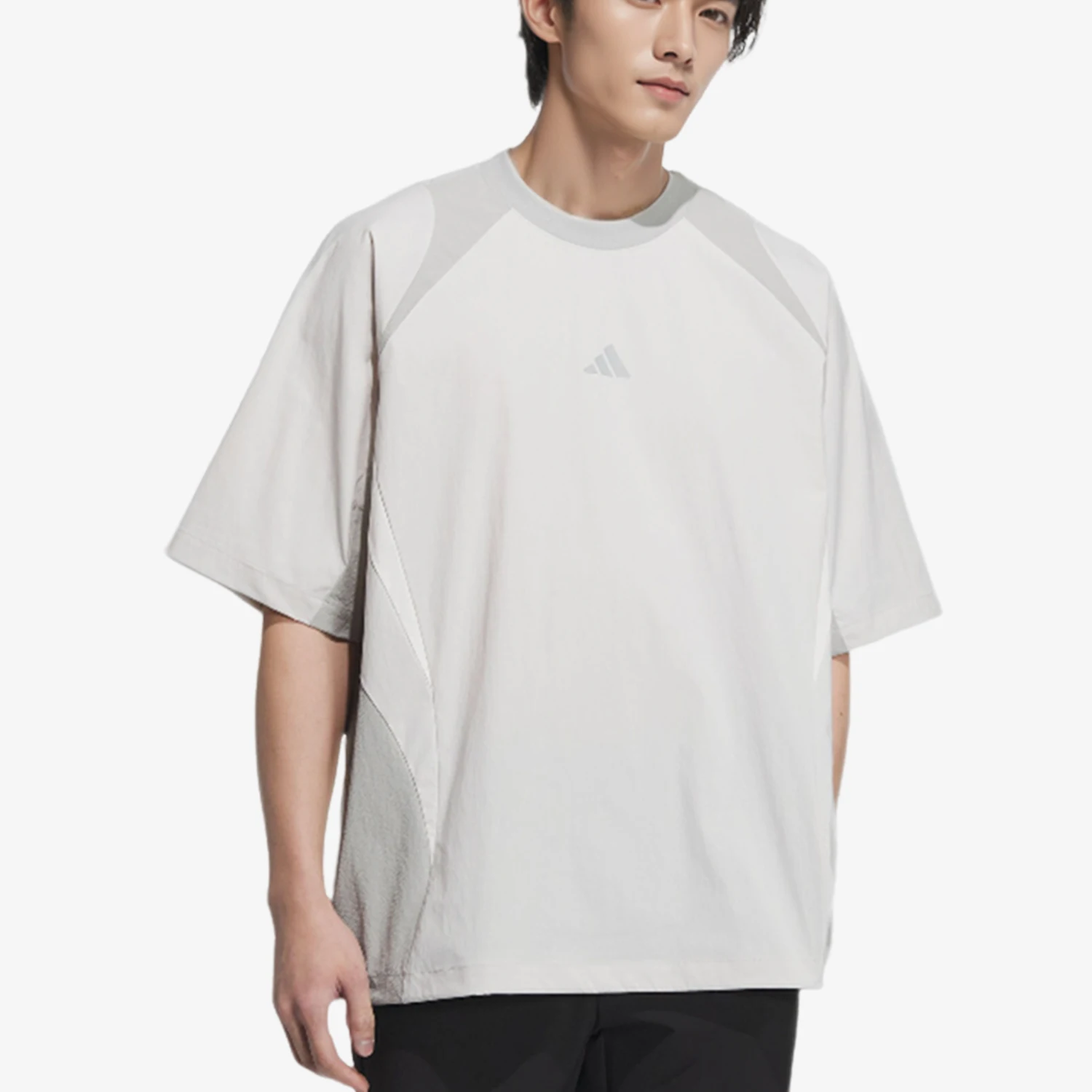 Adidas genuine autumn new men's casual loose round neck short sleeved T-shirt JI8730