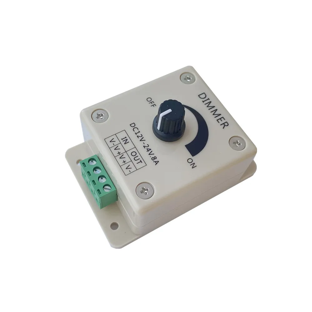 LED Dimmer Switch 12-24V Voltage Regulator 8A Adjustable Controller Light Power Supply for LED Lamp LED Strip Light