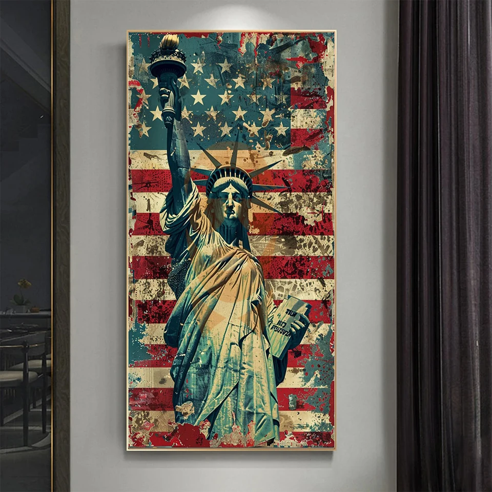 Diamond Painting Statue Of Liberty Full Square Diamond Embroidery Full  5D DIY Rhinestone Mosaic Home Decor