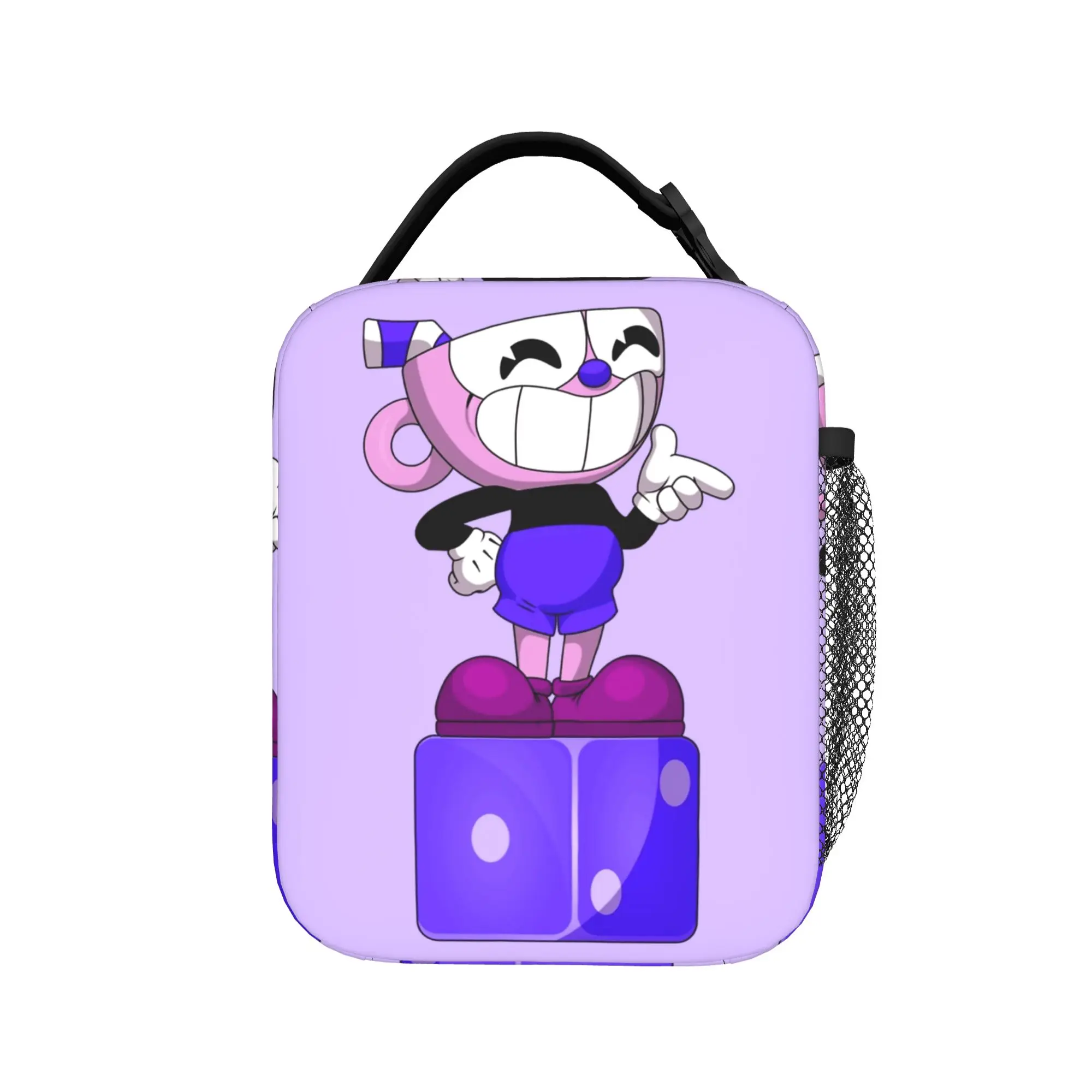 Cartoon Cupheads and Mugmans Game Thermal Insulated Lunch Bags for School  Portable Bento Box Thermal Cooler Food Box