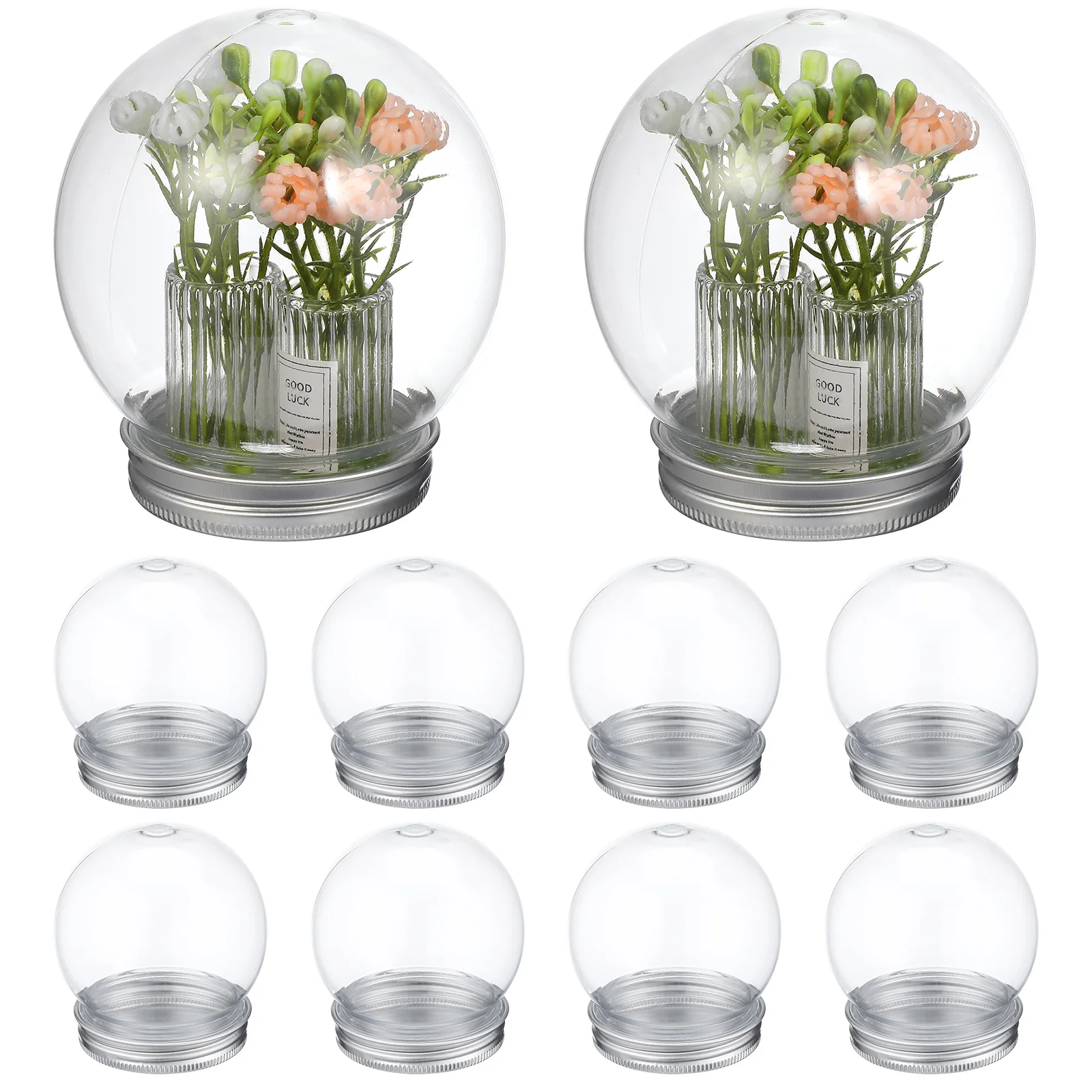 

10Pcs 150ml DIY Snow Globe Water Globes Screw Off Caps Empty Snow Globe Making Props Lightweight Thick Storage Safe