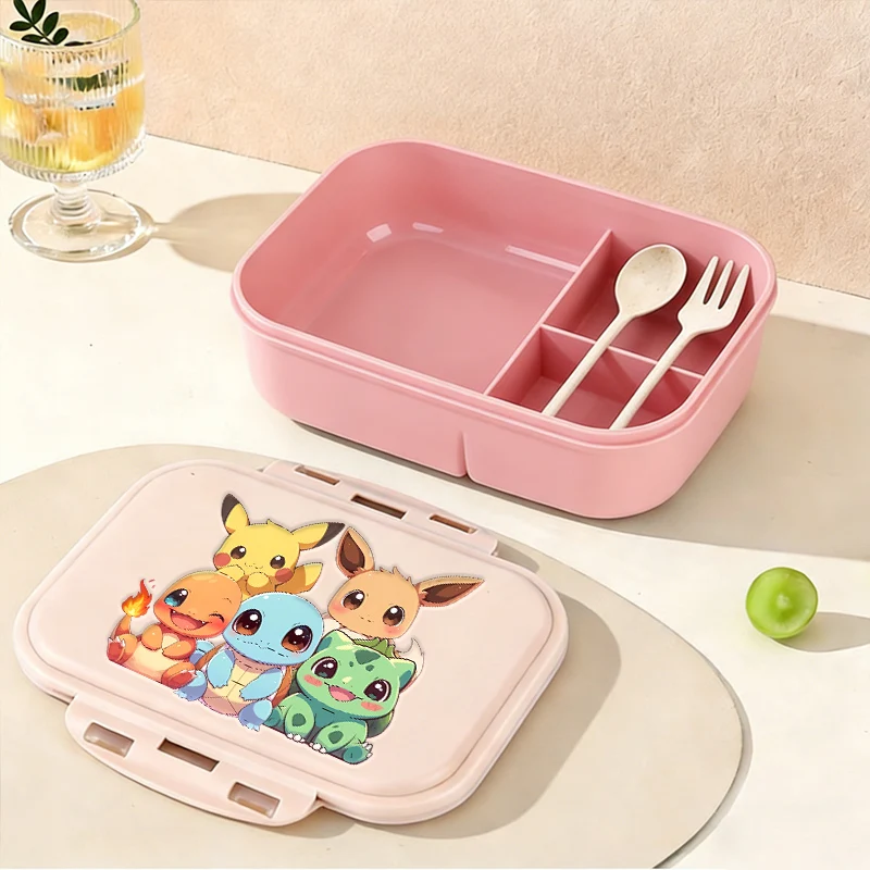 Pokemons Jigglypuff Studenten-Bento-Box Pikachu Gengar Eevee Bulbasaur Lunchbox für Schule Büro Lebensmittelbehälter Picknick-Lunchbox